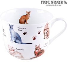 Коралл Cats SX-CS11 чайная пара с блюдцем, 500 мл, фарфор, в упаковке 2 пр.