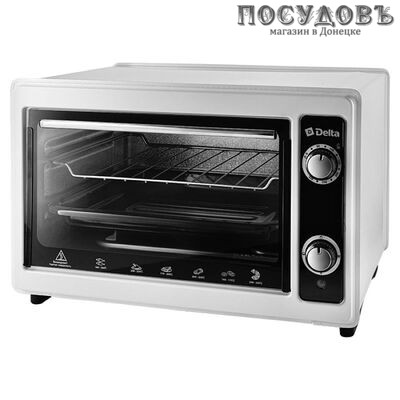 Delta D-0122 электрическая печь отдельностоящая 1300 Вт 37,0 л, без гриля, без конфорок, белый