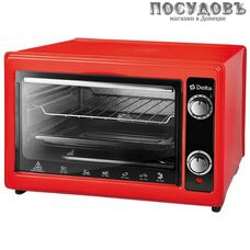 Delta D-0122 электрическая печь отдельностоящая 1300 Вт 37,0 л, без гриля, без конфорок, красный