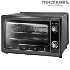 Delta D-0122 электрическая печь отдельностоящая 1300 Вт 37,0 л, без гриля, без конфорок, черный