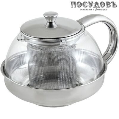 Mallony Menta-600 910110 чайник заварочный с фильтром, стекло жаропрочное, 600 мл