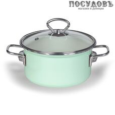 КМК 72315-543/4.01-У4 кастрюля с крышкой 2,5 л, сталь эмалированная, цвет морская волна