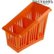 Plast Team Лилия NP1564КРЦ-35 сушилка для столовых приборов, 3 секции мм, полипропилен, цвет корица