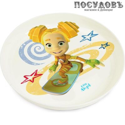 Little Angel Фиксики Шпуля LA1315-2 тарелка детская, Ø187×25 мм, 450 мл, полипропилен, Россия