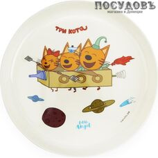 Little Angel Три кота Космическое путешествие LA1213 тарелка детская, Ø187×25 мм, 450 мл, полипропилен, Россия
