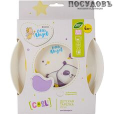 Little Angel Cool Panda LA1103 тарелка детская, Ø187×25 мм, 450 мл, полипропилен, Россия
