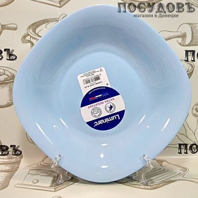 Luminarc Carine Light Blue P4250 тарелка глубокая, стекло упрочненное, 210×210 мм, 630 мл, Франция 1 шт.
