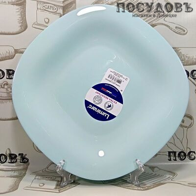 Luminarc Carine Light Turquoise P4127 тарелка обеденная, стекло упрочненное, 270×270 мм, Франция 1 шт.