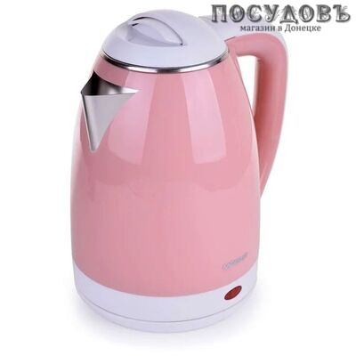 Magnit RMK-3205 электрочайник, 2200 Вт, 2000 мл, двойной нержавейка/пластик, розовый