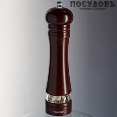 Alpenkok AK-7115K ручная мельница для специй, Ø50×20 мм, материал дерево с акриловой вставкой, керамические жернова, в упаковке 1 шт