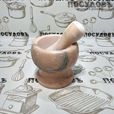 КНР HYW0284 ступка с пестиком ступка, пестик, Ø120×103 мм, материал мрамор, в упаковке 2 предмета