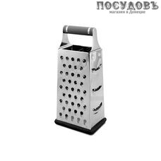 LARA LR07-54 терка 4-х гранная, (сталь нержавеющая), ручка сталь нержавеющая, в комплекте силиконовая подкладка, 1 шт