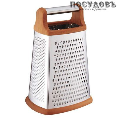 KING Hoff KH-4088 терка 4-х гранная, (сталь нержавеющая), ручка пластик/нержавеющая сталь, в комплекте силиконовая подкладка 1 шт