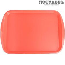 Plast Team РТ9214КОРАЛ-12 поднос, пластик, 365×255 мм, коралловый, Россия 1 шт.