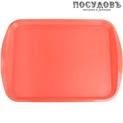 Plast Team РТ9214КОРАЛ-12 поднос, пластик, 365×255 мм, коралловый, Россия 1 шт.