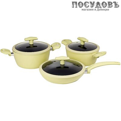 Galaxy Line GL9521 набор посуды, алюминий литой, антипригарное покрытие, 6 пр.