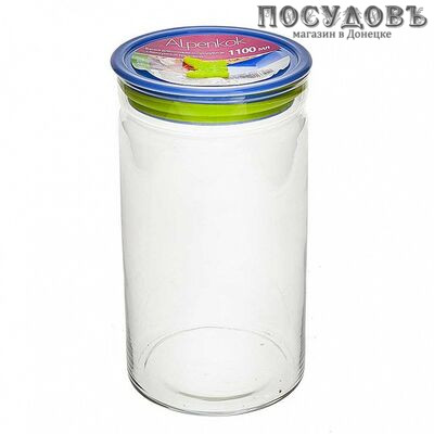 Alpenkok AK-9702 банка для хранения с герметичной крышкой, 1100 мл, стекло 2 пр.