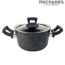 Hascevher 005-016 кастрюля с крышкой 4,9 л, Ø280 мм, алюминий литой, мраморное покрытие