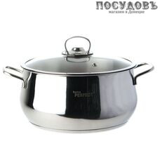 Hascevher 001-234 кастрюля с крышкой 4,5 л, Ø220 мм, сталь нержавеющая, многослойное дно