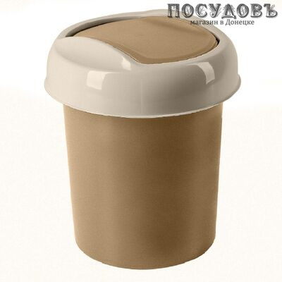 Пластик Репаблик Ориджинал SV4048КФ контейнер для мусора с крышкой, Ø130×h155 мм, полипропилен, 1,0л
