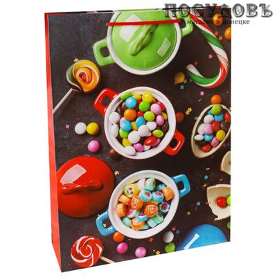 Dream cards Сладости ППД-0114 пакет подарочный XL-324×445×102 мм, бумага, матовая ламинация