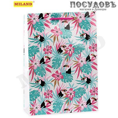 Dream cards Туканы в тропиках ПП-4756 пакет подарочный ML-220×310×100 мм, бумага, глянцевая ламинация