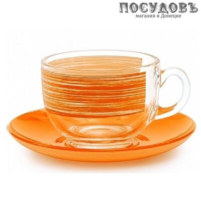 Luminarc Brushmania Orange P8984 набор чайный, стекло закаленное, в упаковке 12 пр.