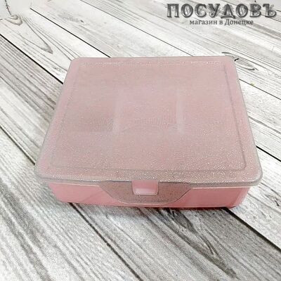 Пластик Репаблик Fiori Orchid BQ4014РЗПЕР органайзер для мелочей, пластик, S 140×135×42 мм, цвет розовый перламутр