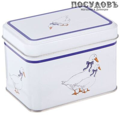РФЖУ Гуси 040-01337 банка для хранения с крышкой, 69×67×98 мм, 400 мл, жесть, Россия 2 пр.