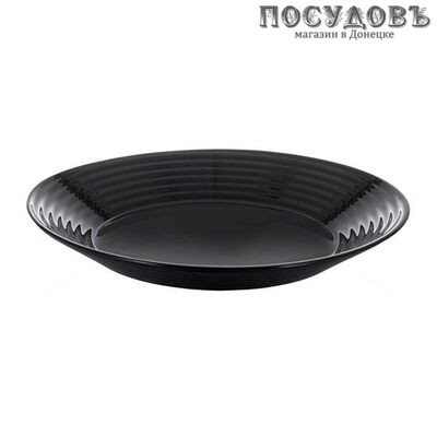 Luminarc Harena L7610 тарелка глубокая, стекло упрочненное, цвет черный, Ø235 мм, Франция 1 шт.