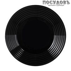 Luminarc Harena L7614 тарелка обеденная, стекло упрочненное, цвет черный, Ø270 мм, Франция 1 шт.
