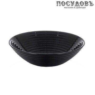 Luminarc Harena L7612 салатник, стекло упрочненное, цвет черный, Ø160×45 мм, Франция 1 шт.