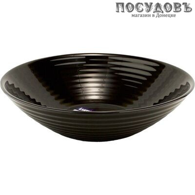 Luminarc Harena L8806 салатник, стекло упрочненное, цвет черный, Ø270×100 мм, 3100 мл, Франция 1 шт.