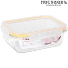 HITT H241034 контейнер с крышкой, стекло жаропрочное, 207×154×70 мм, 1040 мл