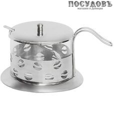 Webber ВЕ-0033 сахарница с крышкой и ложкой, 250 мл, сталь нержавеющая