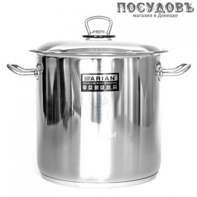 Hascevher Gastro 1603.012 кастрюля с крышкой 21 л, Ø300 мм, сталь нержавеющая, капсульное дно