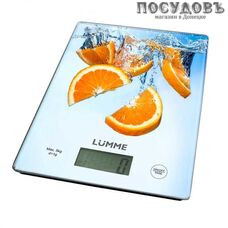 Lumme "Апельсиновый фреш" LU-1340 весы кухонные-платформа, 200×150 мм, до 5 кг, в комплекте батарейки, гарантия 1 год