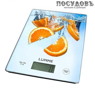 Lumme "Апельсиновый фреш" LU-1340 весы кухонные-платформа, 200×150 мм, до 5 кг, в комплекте батарейки, гарантия 1 год