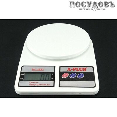 A-plus 1657-3 весы кухонные, 235×165×30 мм, до 10,0 кг