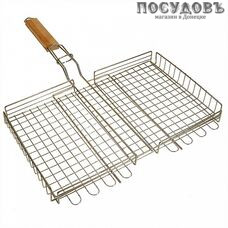 Lesnikovo Эконом РГК7НЭ решетка-барбекю, сталь никелированная, 400×250×35 мм