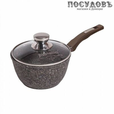 Мечта Premium Mokko 82902 ковш с крышкой 1,7 л, алюминий литой, гранитное покрытие Greblon 4 слоя