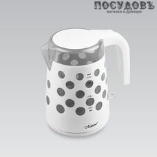 Maestro MR-045 электрочайник, 2200 Вт, 1700 мл, пластик, подсветка, цвет белый