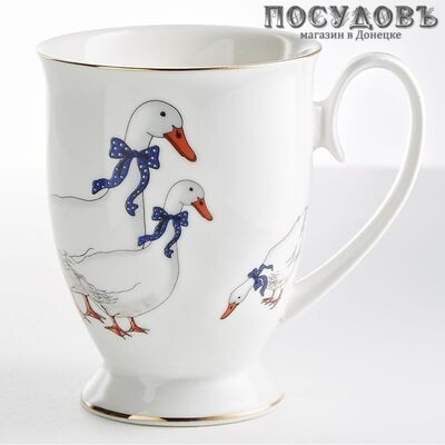 Beatrix "Гуси" МН091L1 кружка подарочная, цвет белая с рисунком, 350 мл, фарфор, в подарочной упаковке 1 шт