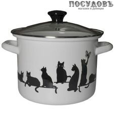 КМК 92304-562/4.02-У4 кастрюля с крышкой 5 л, сталь эмалированная, цвет белый