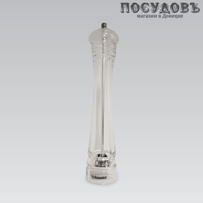 Maestro MR-1627 мельница для специй ручная, Ø60×320 мм, акрил, керамические жернова 1 шт.