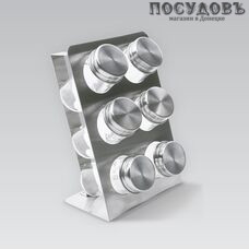 Maestro MR-1726 набор для специй, сталь нержавеющая, стекло, 7 пр.