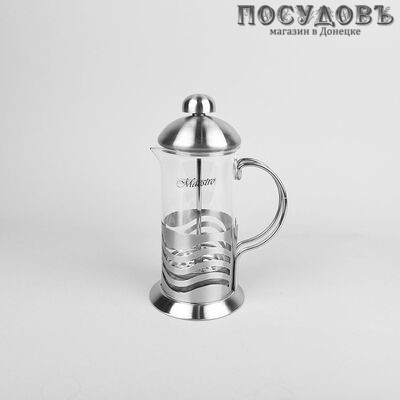 Maestro MR-1662-800 френч-пресс, стекло термостойкое, сталь нержавеющая, 800 мл