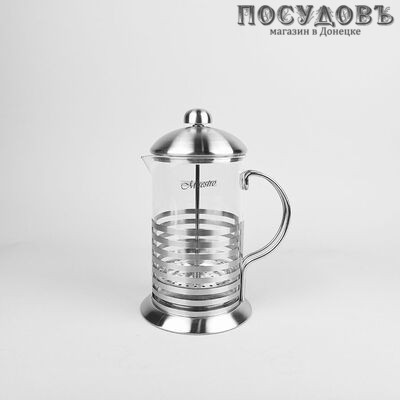 Maestro MR-1664-350 френч-пресс, стекло термостойкое, сталь нержавеющая, 350 мл