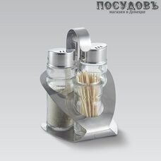 Maestro MR-1611A набор для специй, стекло, сталь нержавеющая, в упаковке 4 пр.