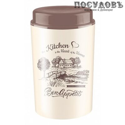 Phibo Deluxe 4312296 емкость для сыпучих продуктов с крышкой, Ø115×192 мм, 1400 мл, полипропилен